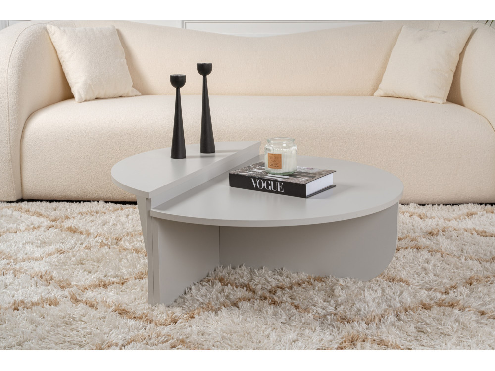 Houten salontafel "Orion" 90 x 60 x 30 cm - Grijs