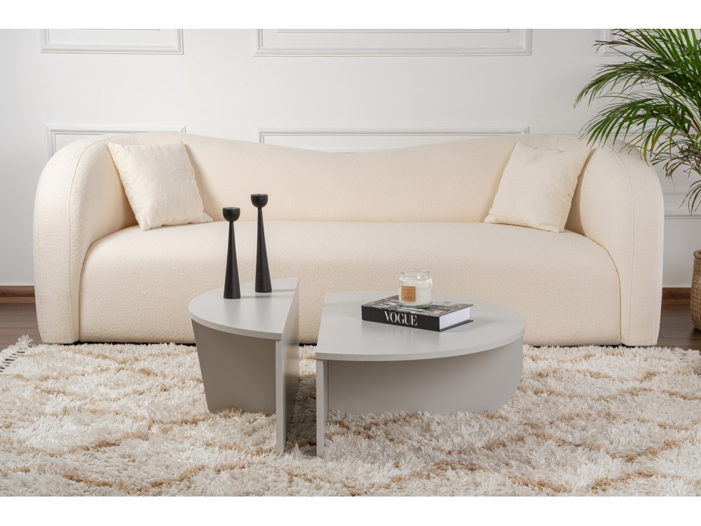 Houten salontafel "Orion" 90 x 60 x 30 cm - Grijs