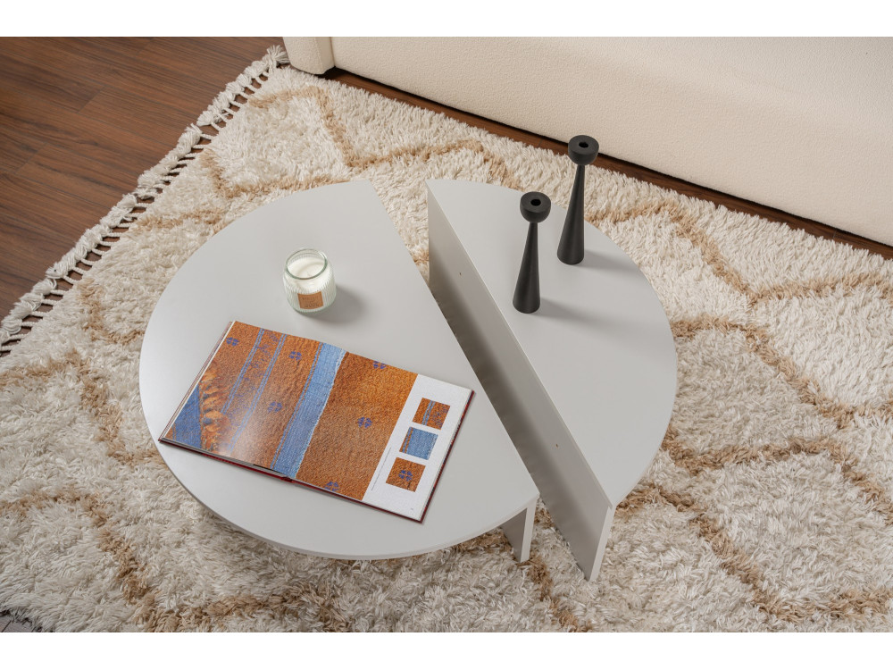 Houten salontafel "Orion" 90 x 60 x 30 cm - Grijs