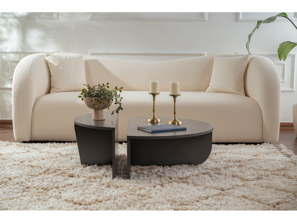 Houten salontafel "Orion" 90 x 60 x 30 cm - Antraciet