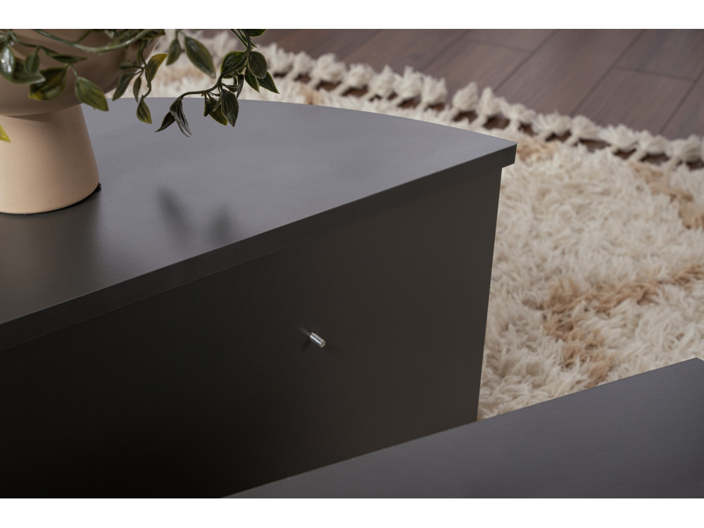 Houten salontafel "Orion" 90 x 60 x 30 cm - Antraciet