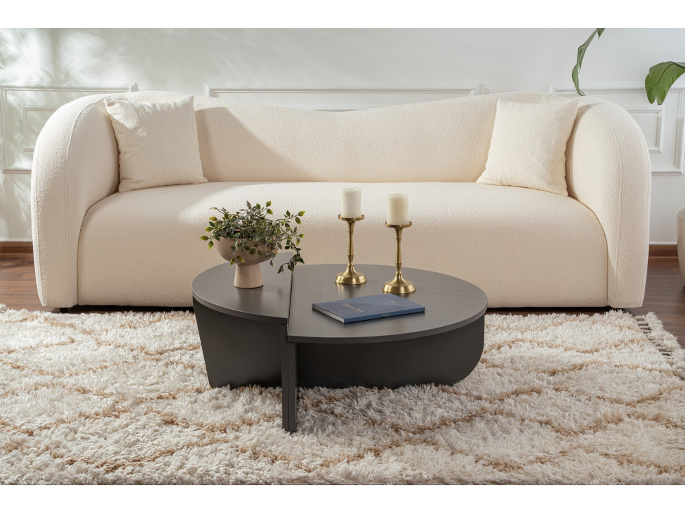 Houten salontafel "Orion" 90 x 60 x 30 cm - Antraciet