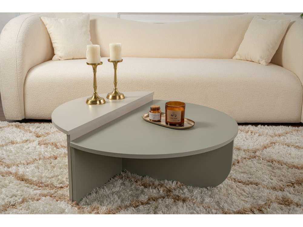 Houten salontafel "Orion" 90 x 60 x 30 cm - Essengroen