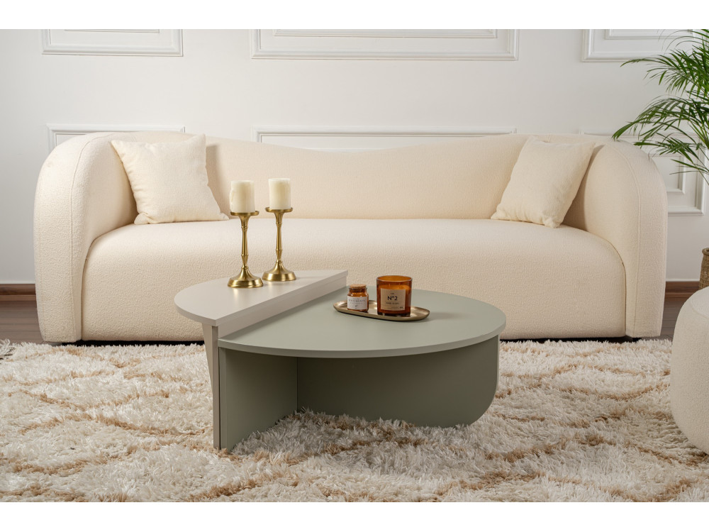 Houten salontafel "Orion" 90 x 60 x 30 cm - Essengroen