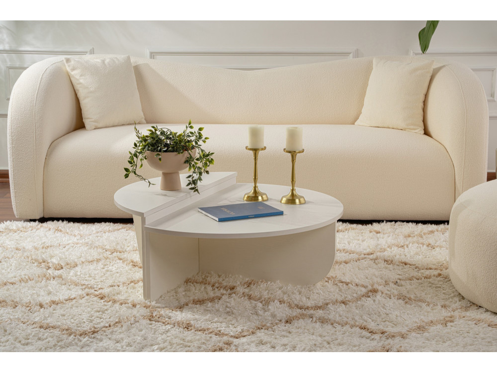 Houten salontafel "Orion" 90 x 60 x 30 cm - Hout wit