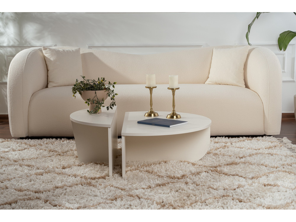 Houten salontafel "Orion" 90 x 60 x 30 cm - Hout wit