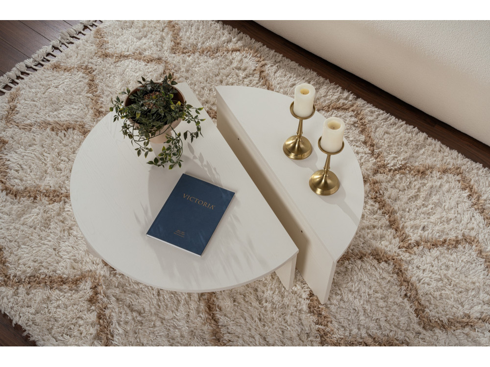 Houten salontafel "Orion" 90 x 60 x 30 cm - Hout wit