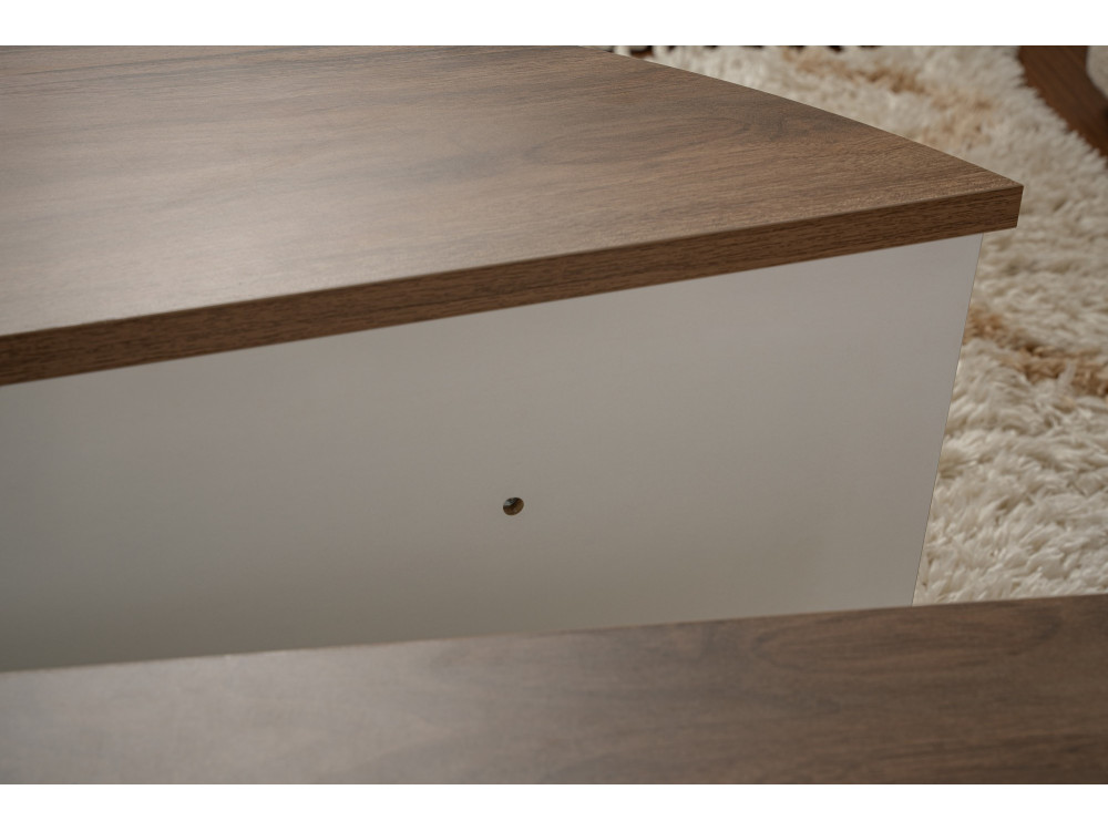 Houten salontafel "Orion" 90 x 60 x 30 cm - Notelaar