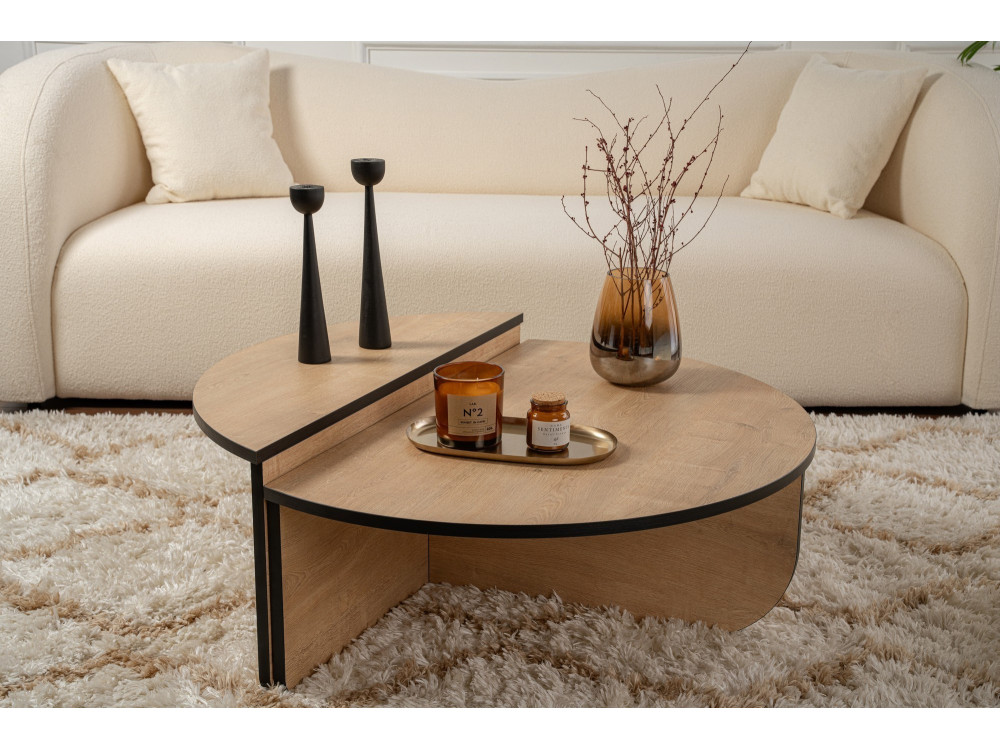 Houten salontafel "Orion" 90 x 60 x 30 cm - Honing eik