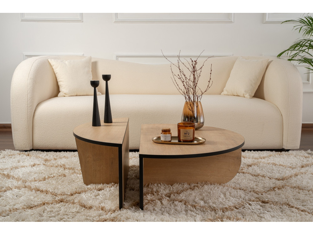 Houten salontafel "Orion" 90 x 60 x 30 cm - Honing eik