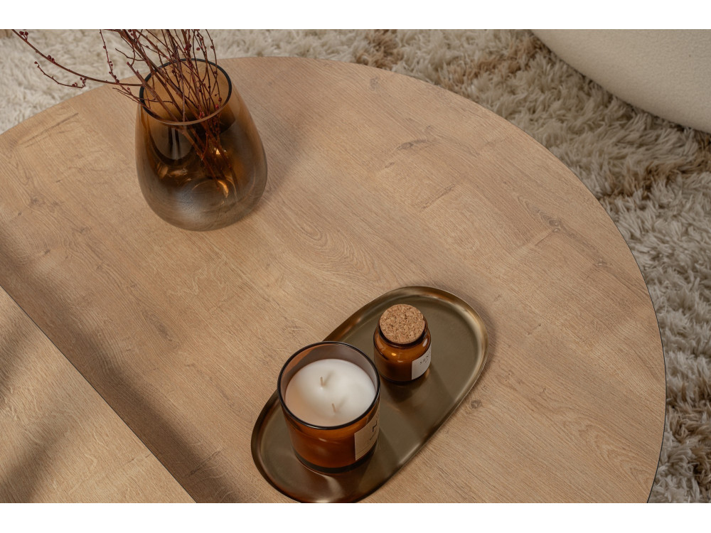 Houten salontafel "Orion" 90 x 60 x 30 cm - Honing eik