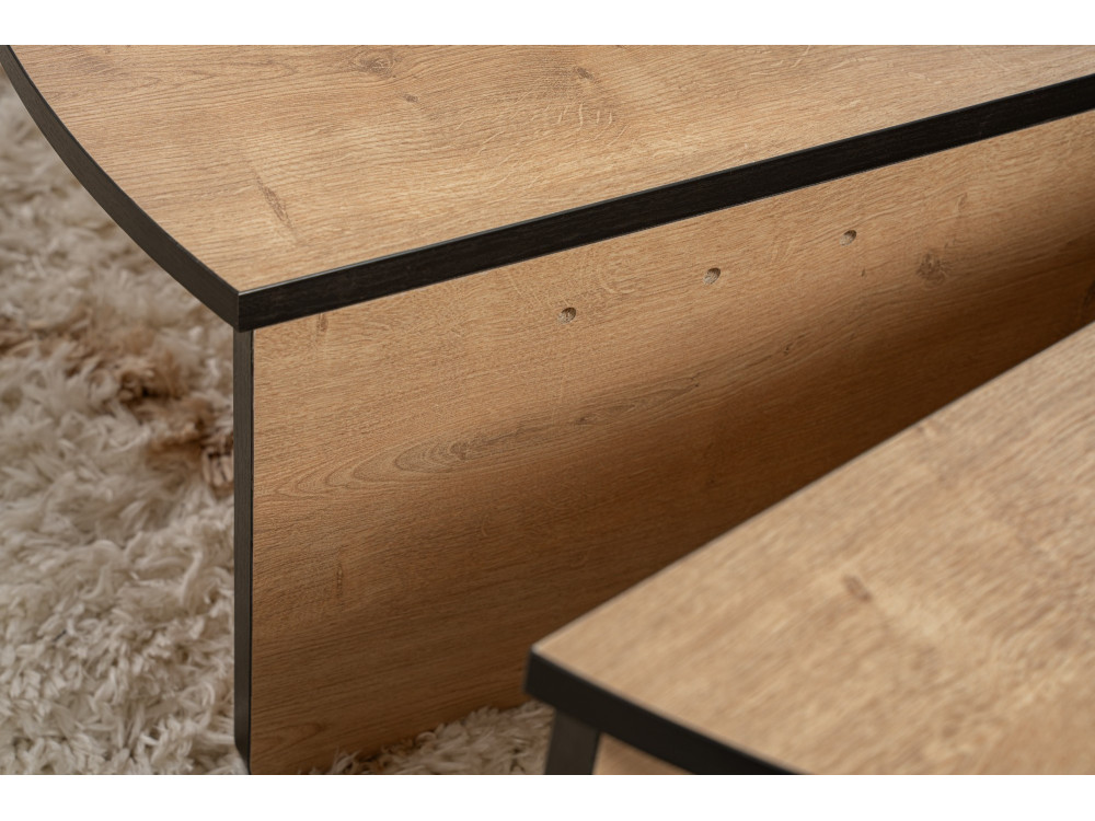 Houten salontafel "Orion" 90 x 60 x 30 cm - Honing eik