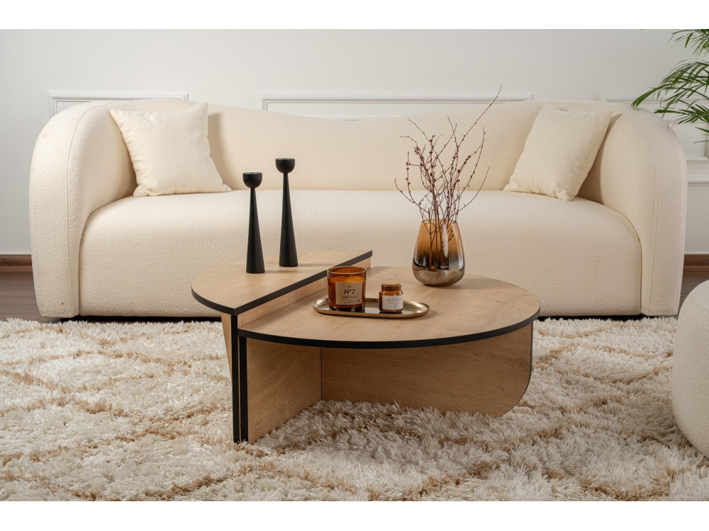 Houten salontafel "Orion" 90 x 60 x 30 cm - Honing eik