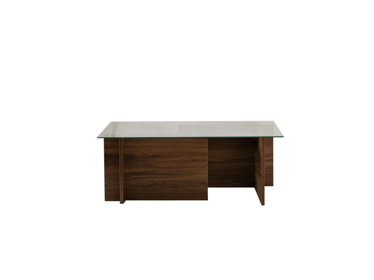 Houten salontafel "Vetrino" - 105 x 65 x 40 cm - Notelaar