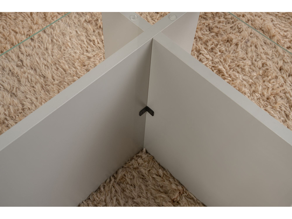 Vetrino" glazen salontafel 105 x 65 x 40 cm - Grijs
