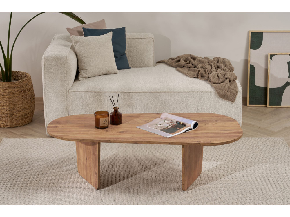 Houten salontafel "Ovalis" - 130 x 65 x 40 cm - Atlantic Pine