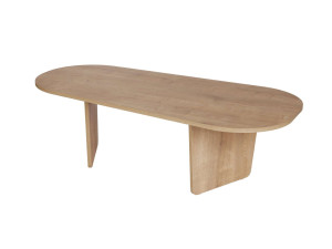 Houten salontafel "Ovalis" - 130 x 65 x 40 cm - Eik