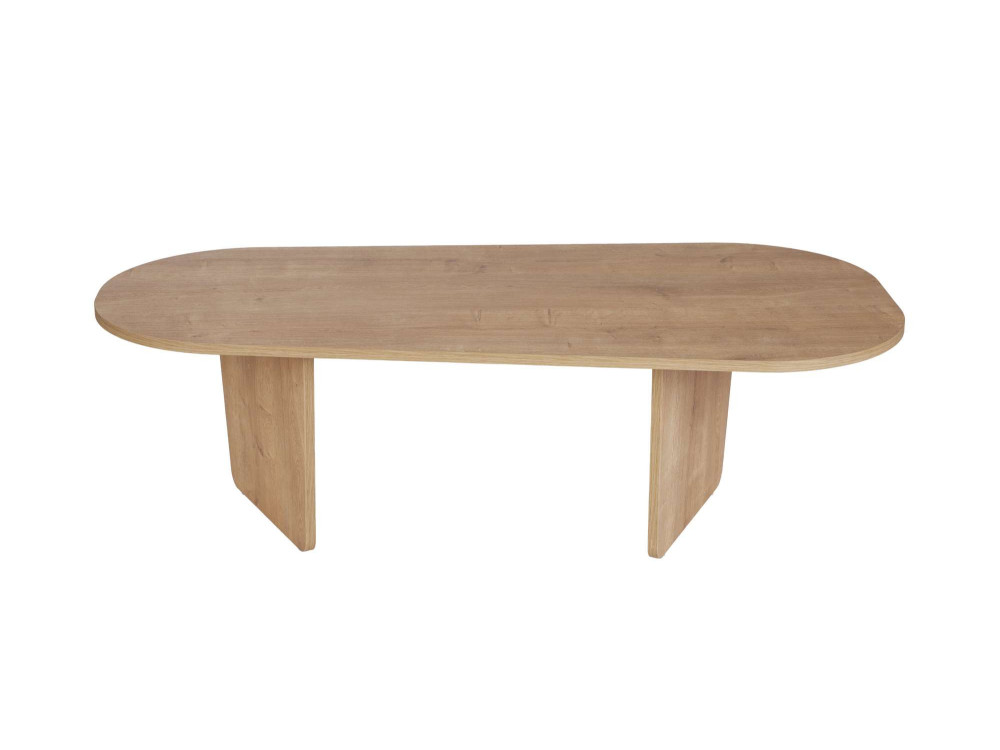 Houten salontafel "Ovalis" - 130 x 65 x 40 cm - Eik