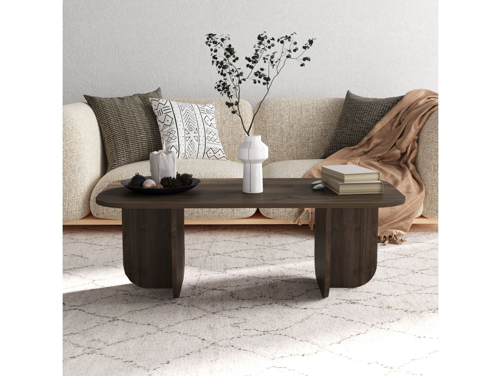 Houten salontafel "Becaj" - 120 x 60 x 41 cm - Notelaar