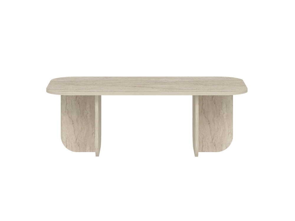 Houten salontafel "Becaj" - 120 x 60 x 41 cm - Travertin