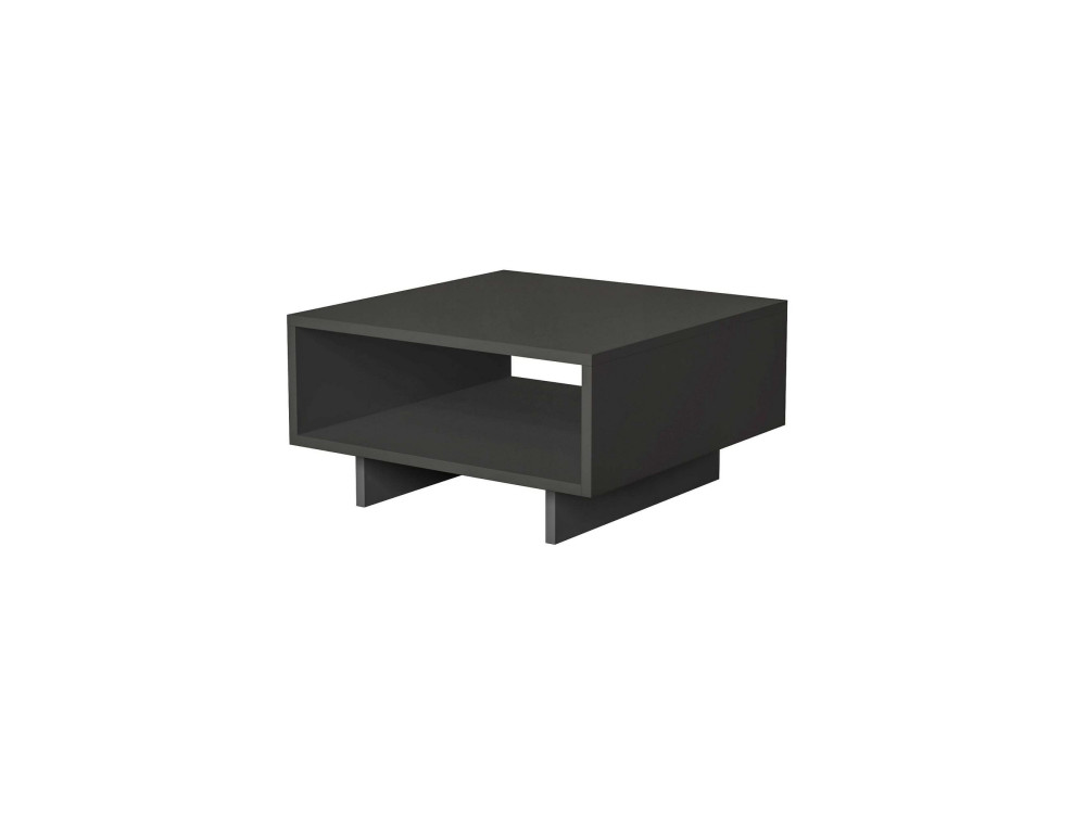 Houten salontafel "Hola" - 60 x 60 x 32 cm - Antracietgrijs