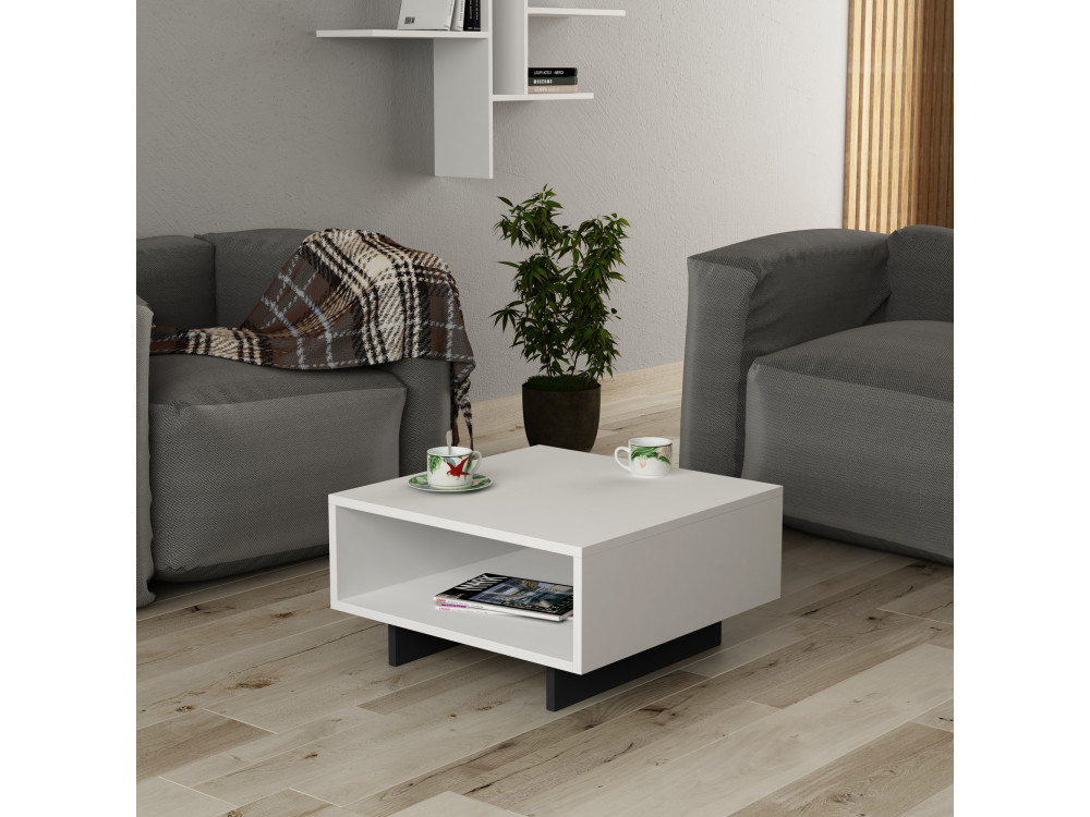 Houten salontafel "Hola" - 60 x 60 x 32 cm - Wit