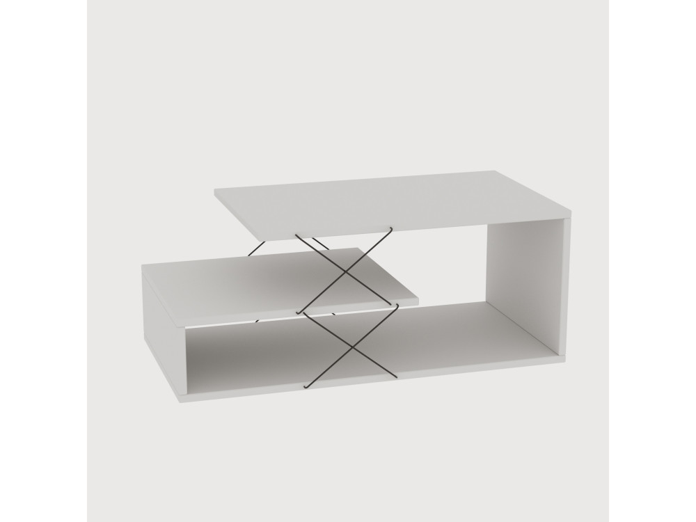 Houten salontafel "Cayenne" - 100 x 50 x 40 cm - Wit