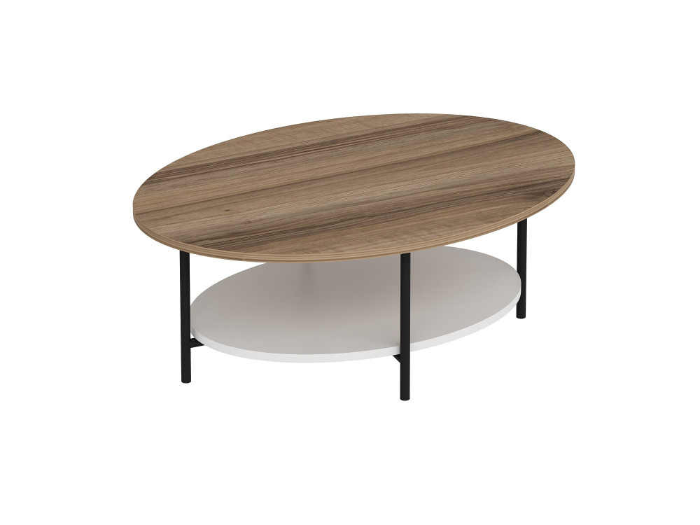 Houten salontafel "Elis" - 90 x 60 x 36 cm - WhiteOak
