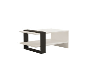 Houten salontafel "Funda" - 80 x 55 x 35 cm - AntracietWit