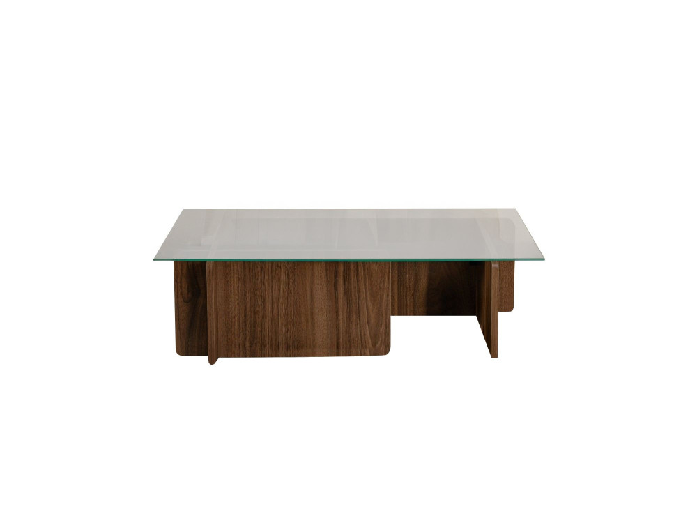 Houten salontafel "Flavio" - 105 x 65 x 30 cm - Notelaar