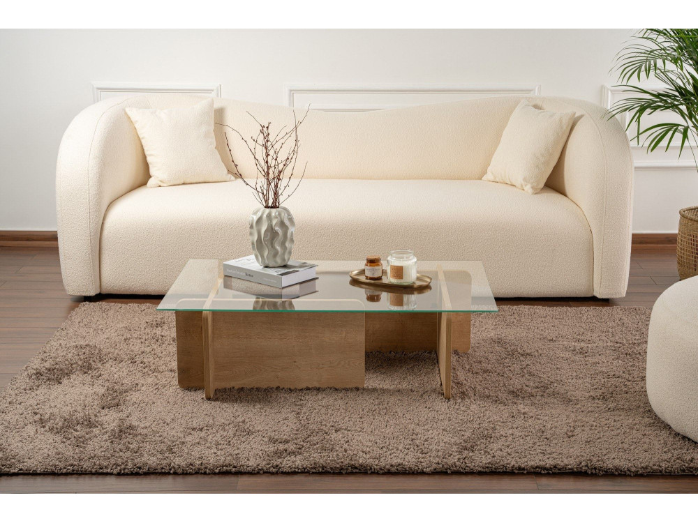 Houten salontafel "Flavio" - 105 x 65 x 30 cm - Eik