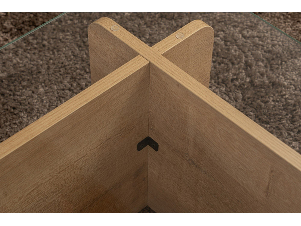 Houten salontafel "Flavio" - 105 x 65 x 30 cm - Eik