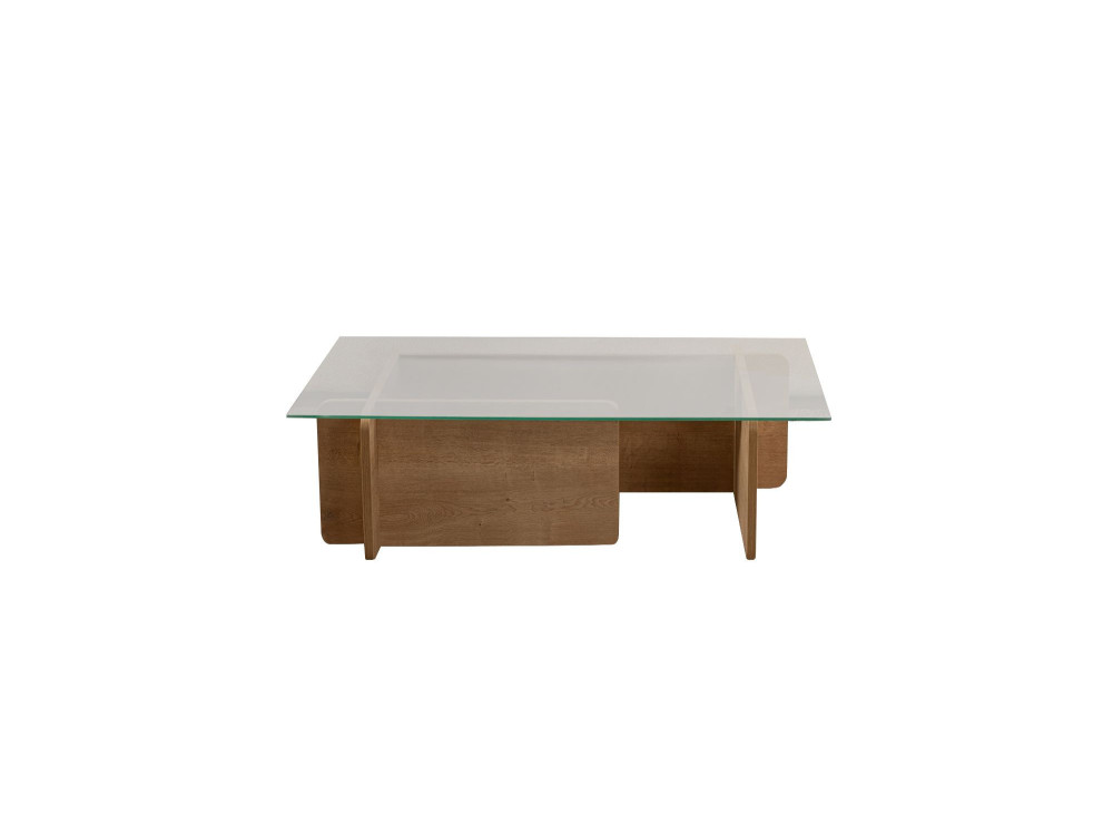 Houten salontafel "Flavio" - 105 x 65 x 30 cm - Eik