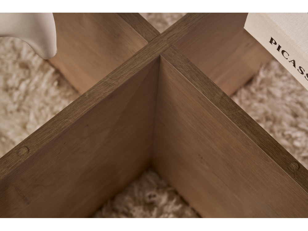Houten salontafel "Aeris" - 75 x 75 x 35 cm - Eik SaphirFumées
