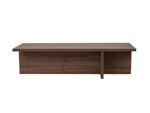 Harbor" houten salontafel - 120 x 45 x 30 cm - Notelaar