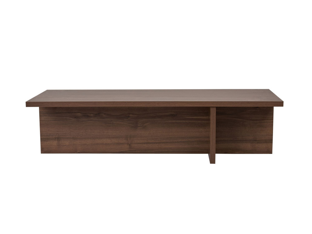 Harbor" houten salontafel - 120 x 45 x 30 cm - Notelaar