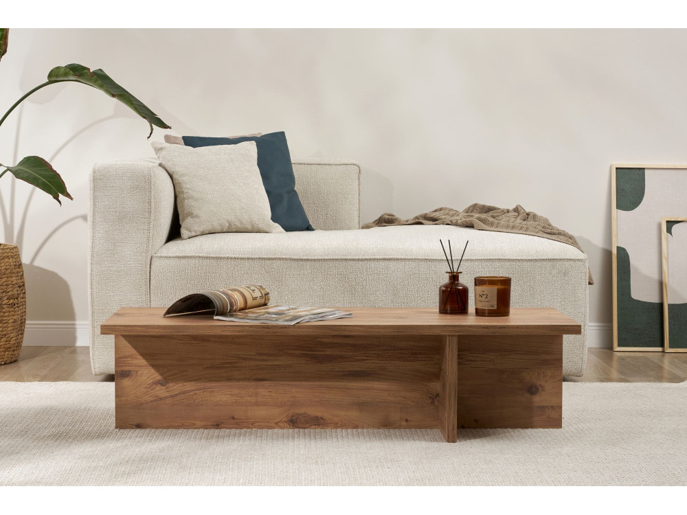 Harbor" houten salontafel - 120 x 45 x 30 cm - Atlantisch grenen