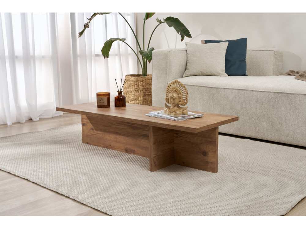 Harbor" houten salontafel - 120 x 45 x 30 cm - Atlantisch grenen