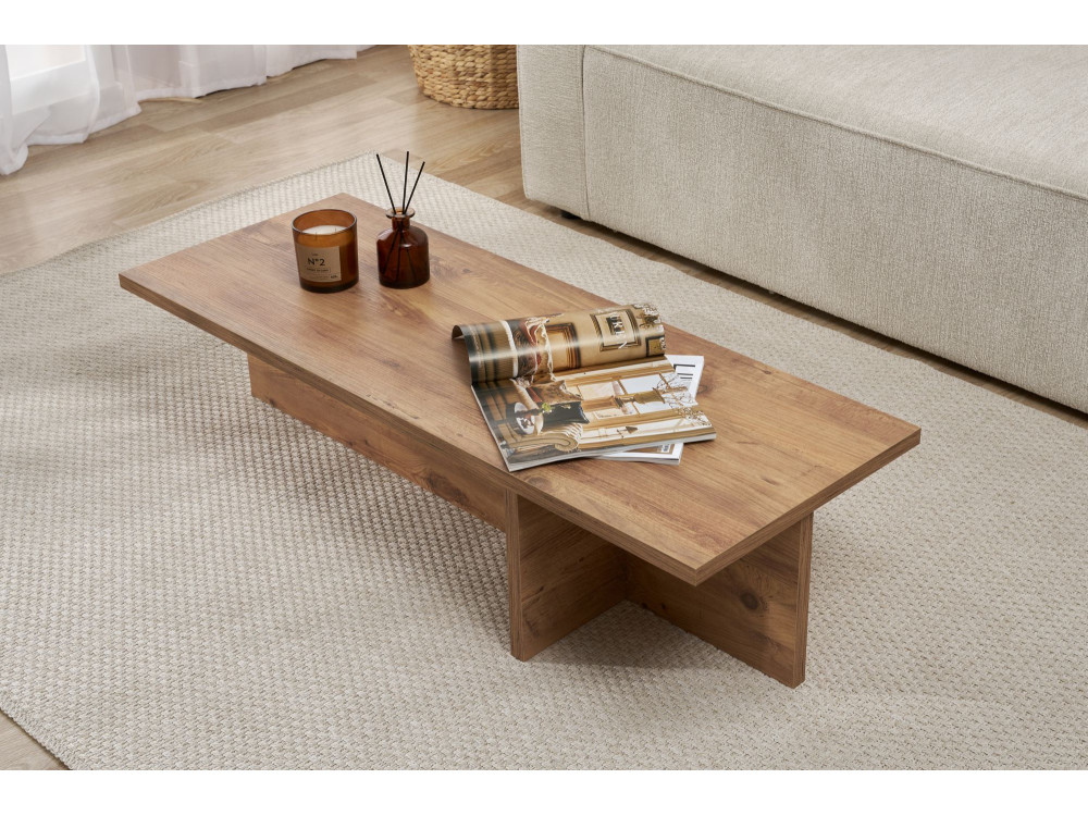Harbor" houten salontafel - 120 x 45 x 30 cm - Atlantisch grenen