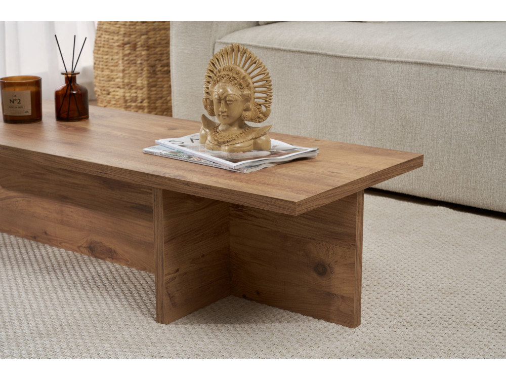 Harbor" houten salontafel - 120 x 45 x 30 cm - Atlantisch grenen