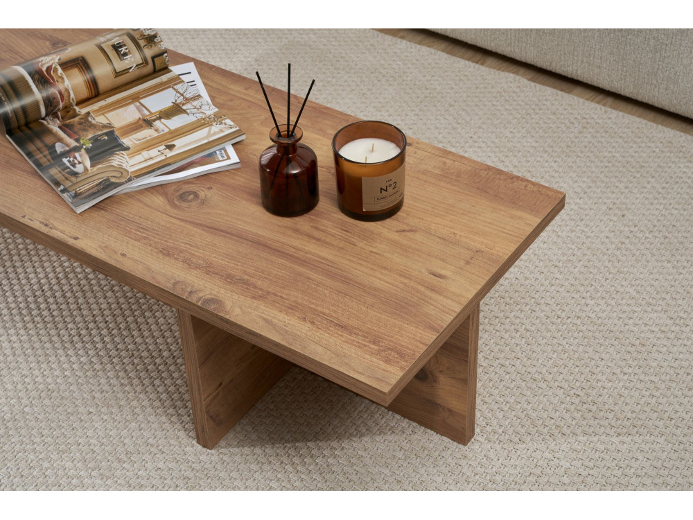 Harbor" houten salontafel - 120 x 45 x 30 cm - Atlantisch grenen