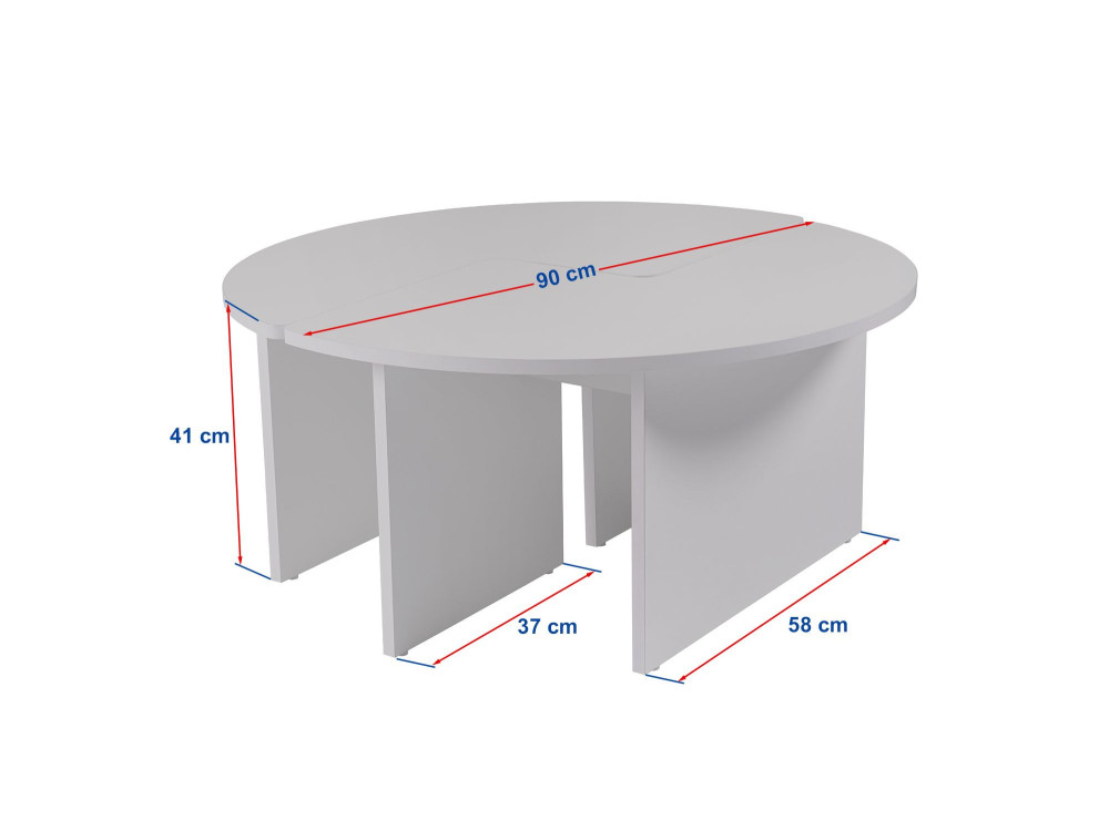 Houten salontafel "Moira" - 90 x 90 x 41 cm - Notelaar