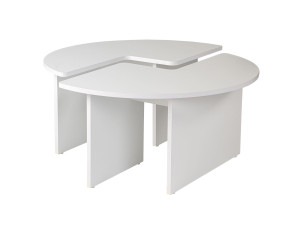 Houten salontafel "Moira" 90 x 90 x 41 cm - Natuurwit