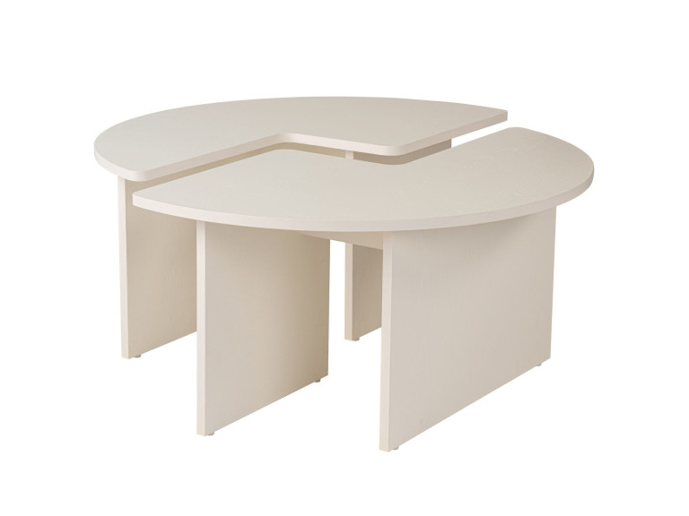 Houten salontafel "Moira" 90 x 90 x 41 cm - Hout wit