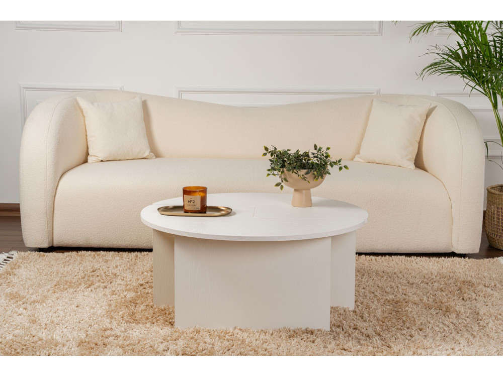 Houten salontafel "Moira" 90 x 90 x 41 cm - Hout wit