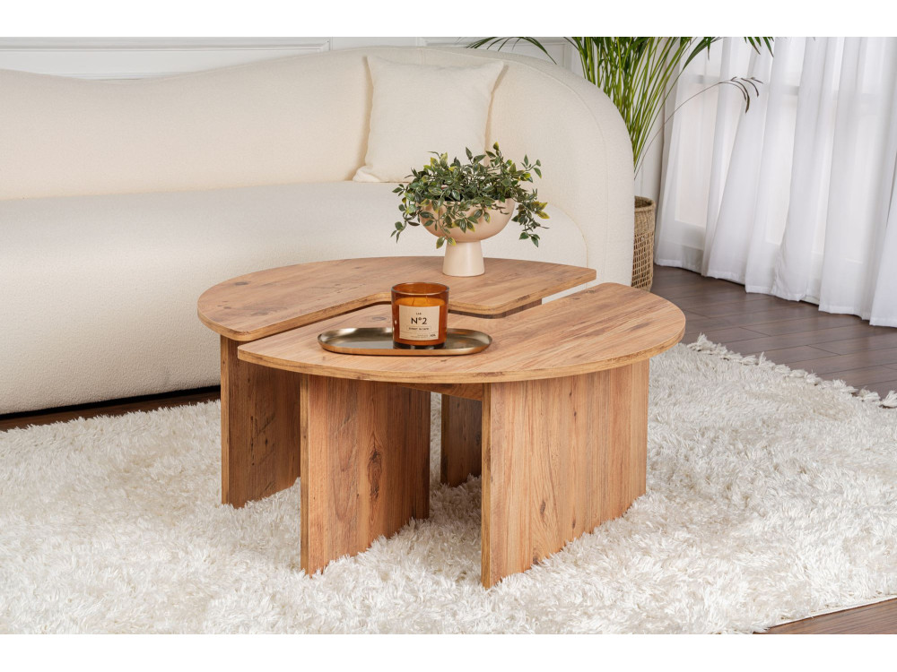 Houten salontafel "Moira" 90 x 90 x 41 cm - Atlantic Pine