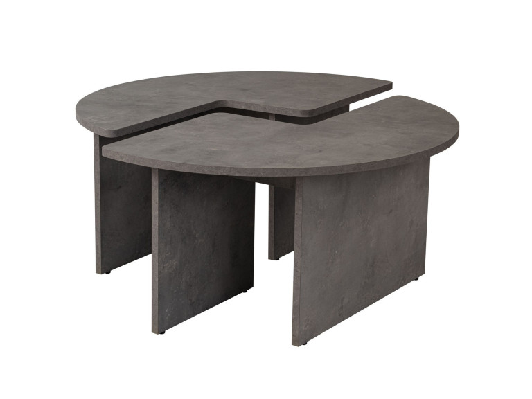 Houten salontafel "Moira" 90 x 90 x 41 cm - Beton grijs
