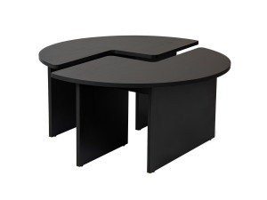 Houten salontafel "Moira" 90 x 90 x 41 cm - Zwart hout