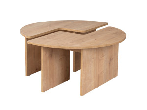 Houten salontafel "Moira" 90 x 90 x 41 cm - Eik