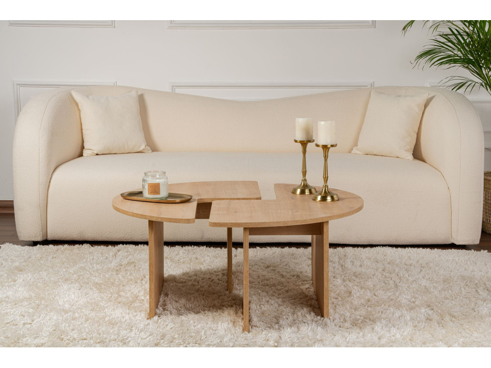 Houten salontafel "Moira" 90 x 90 x 41 cm - Eik